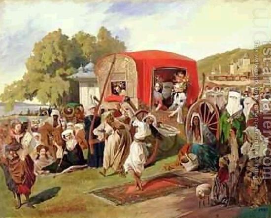 Grigory Gagarin Outdoor Fete in Turkey oil painting picture